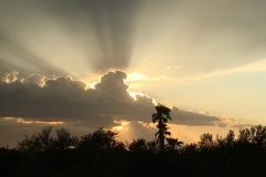 Light Beams From Cloud