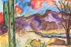 Desert Landscape Colored Pencils