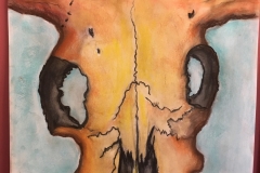 Cow Skull in Pastel